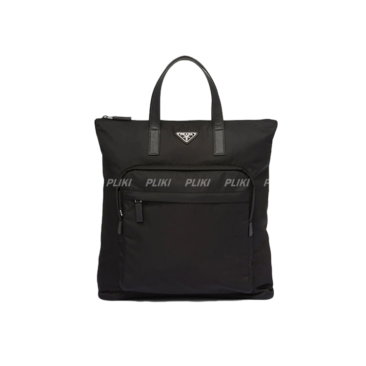 프라다 리나일론 사피아노 레더 토트백