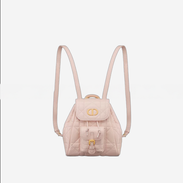 디올 Dior Caro 스몰 백팩 파우더 핑크