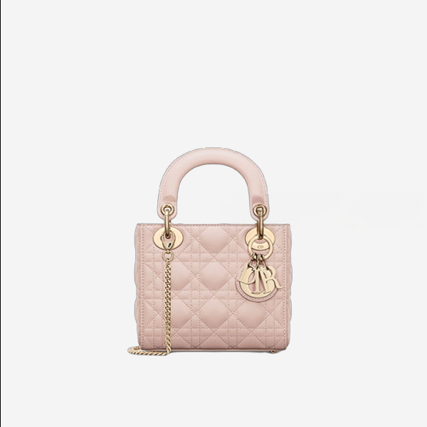디올 레이디 Dior 파우더 핑크 미니 백
