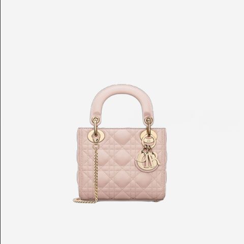 디올 레이디 Dior 파우더 핑크 미니 백