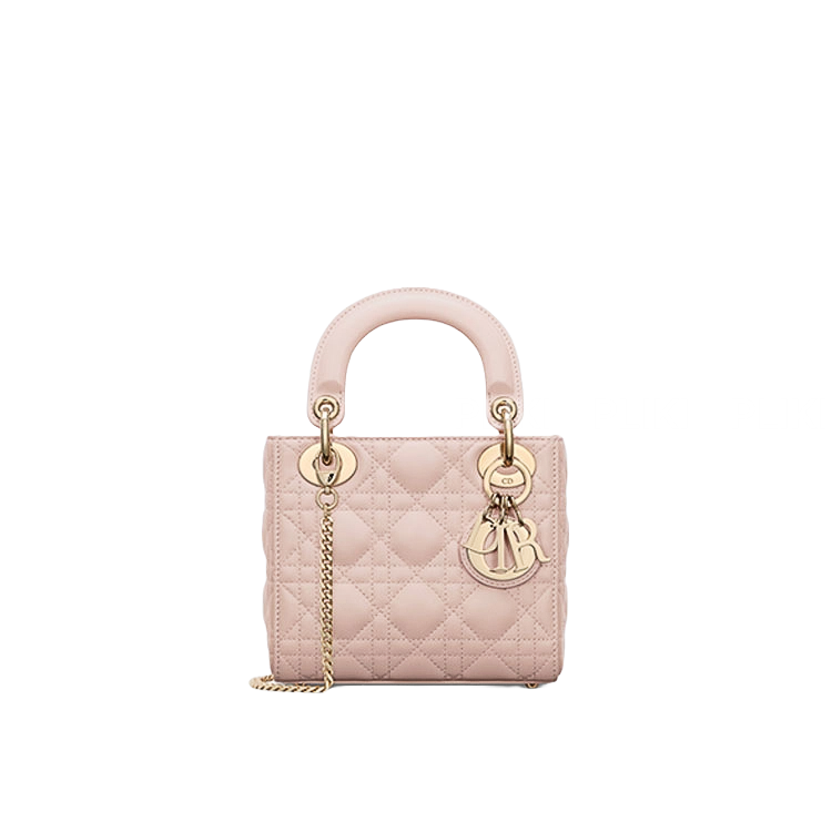 디올 레이디 Dior 파우더 핑크 미니 백