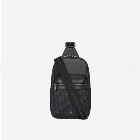 디올 Rider 2.0 블랙 Dior Oblique 자카드 슬링백