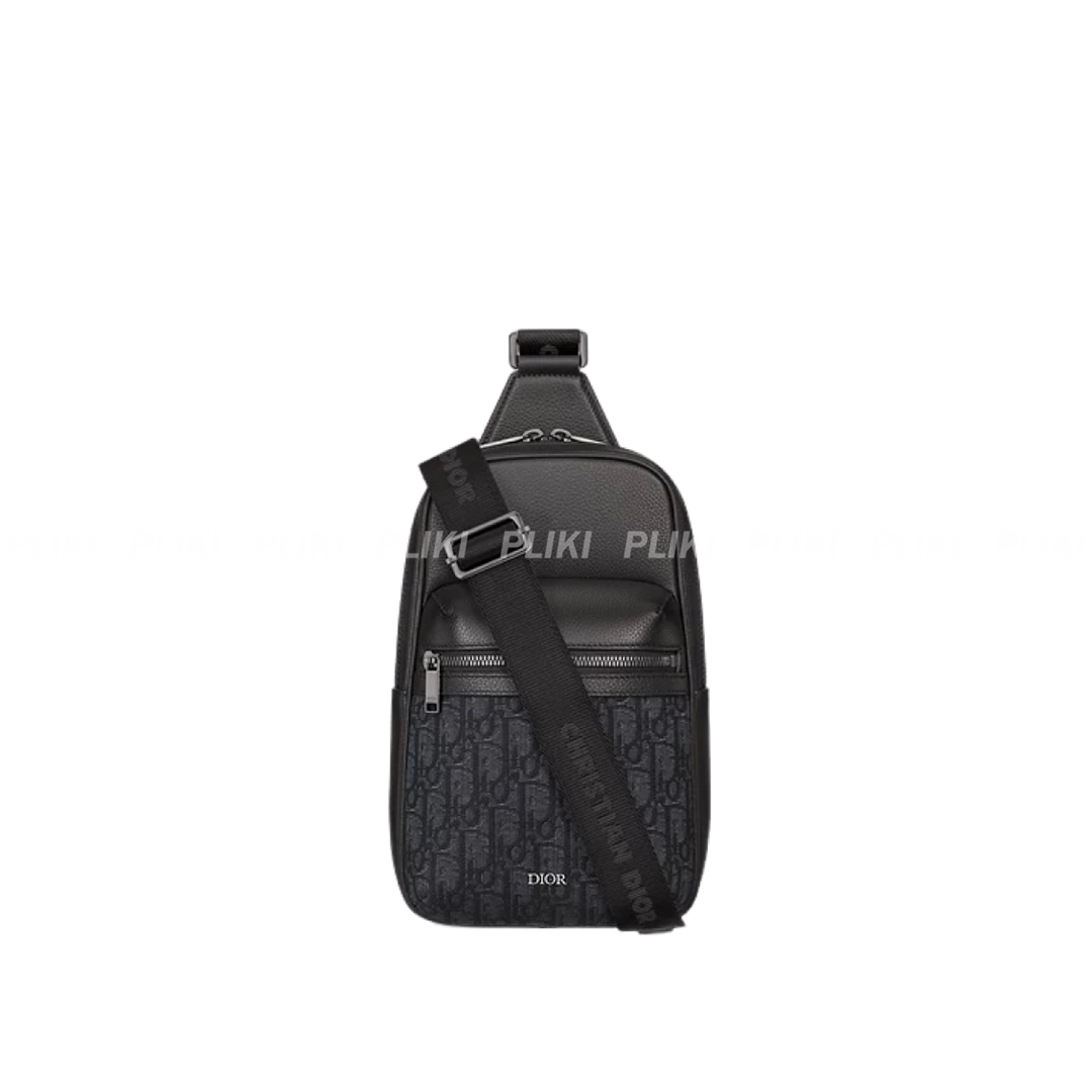 디올 Rider 2.0 블랙 Dior Oblique 자카드 슬링백