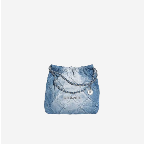 샤넬 22백 라지 데님 은장