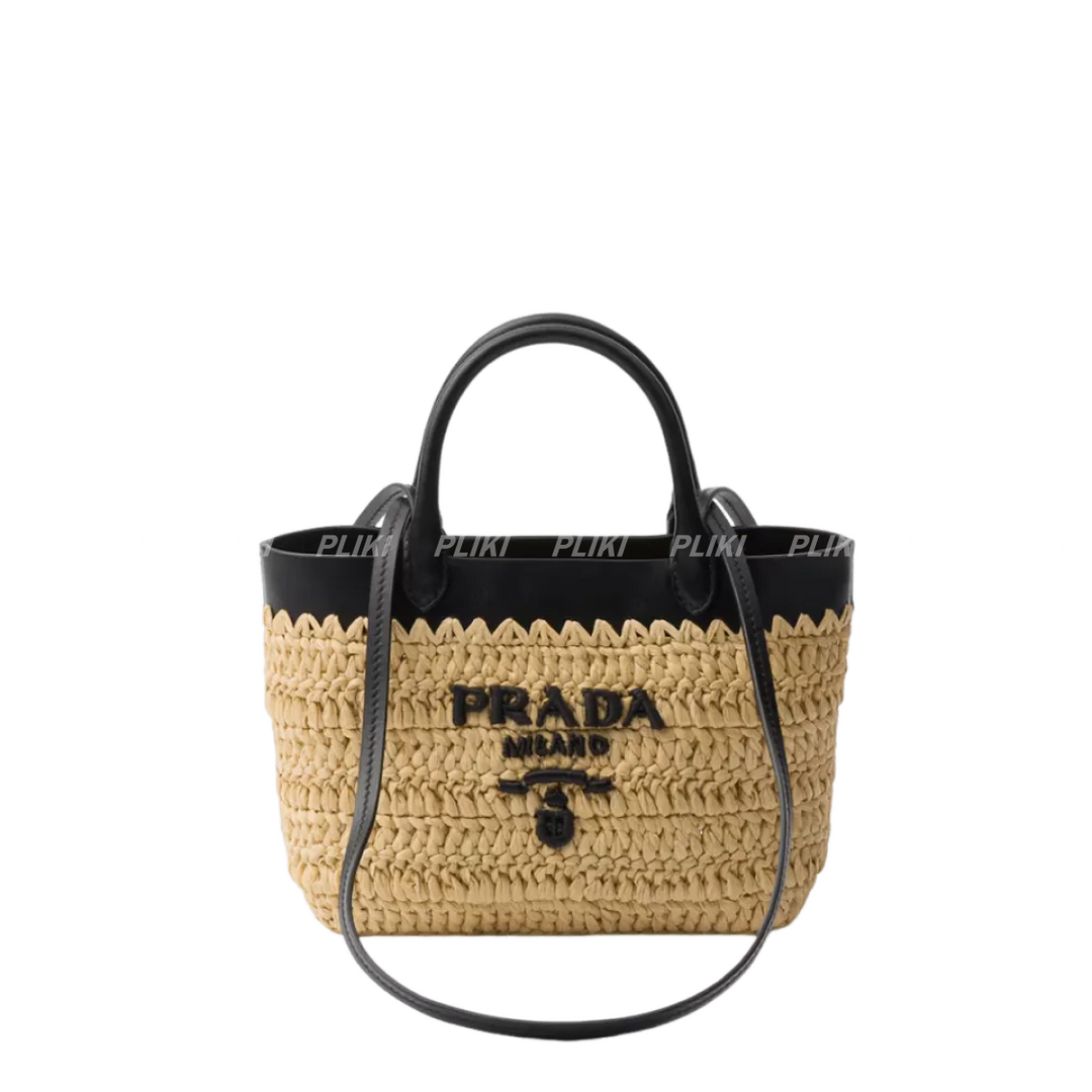 프라다 미니 라피아 토트백