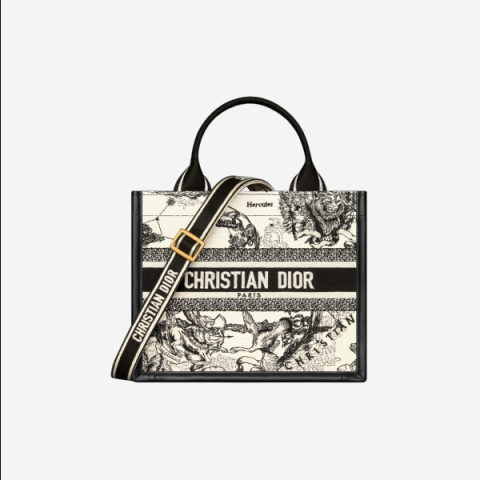 디올 북 토트 스몰 백 라떼 멀티 컬러 Dior Zodiac