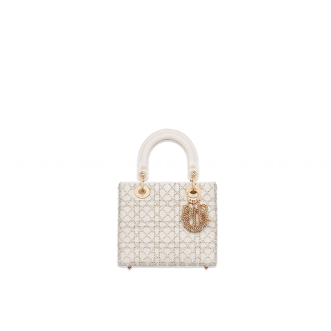 디올 스몰 레이디 백 라떼 레진 펄 모티프