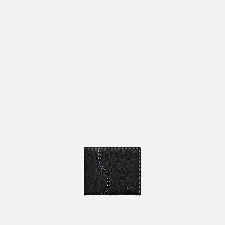 디올 SADDLE 송아지 가죽 마르퀘트리 지갑