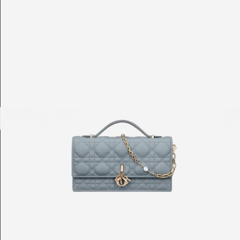 디올 My Dior 미니 백 클라우드 블루 까나쥬 양가죽