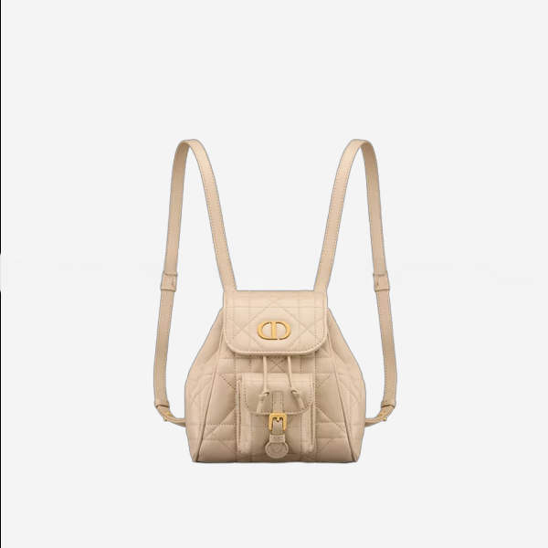 디올 Dior Caro 스몰 백팩 파우더 베이지