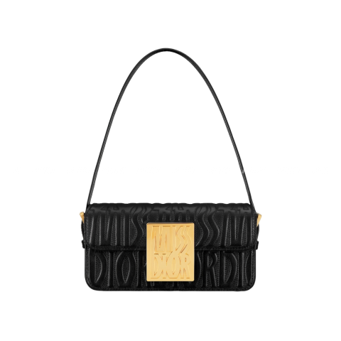 디올 Miss Dior 블랙 퀼트 플랩백