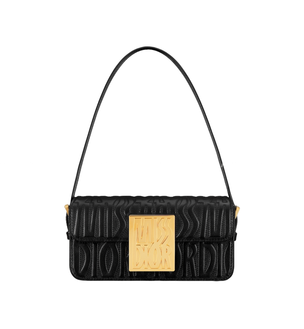 디올 Miss Dior 블랙 퀼트 플랩백